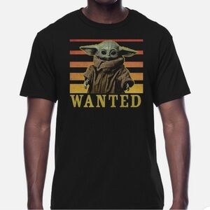 MAD Engine • Black • Tee with Retro 'Wanted' Graphic depiction of Yoda • GUC • S
